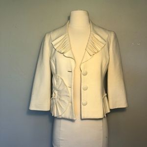 Anthropologie (Tabitha) Ivory Wool Jacket 0